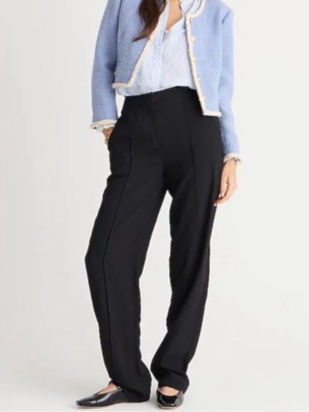 J. CREW WOMENS BLACK HIGH RISE CREPE TROUSER DRESS PANT 6 NEW WITH TAGS BK631